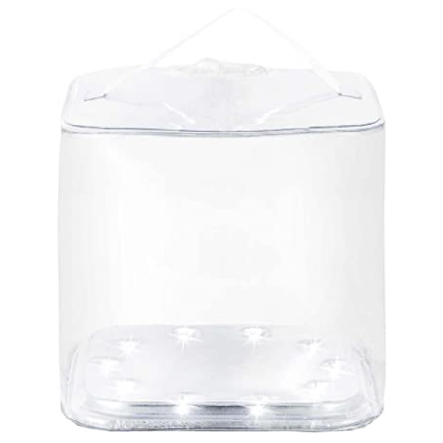 Lanterne solaire gonflable carrée lumière blanche avec 3 modes d'éclairage