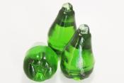Perle poire - Verte à facettes translucide - Petit modèle