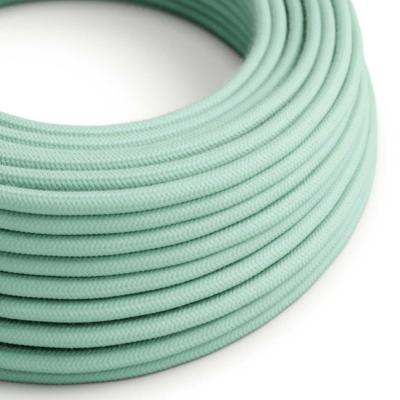 Câble rond - Tissu coton - Menthe au lait 