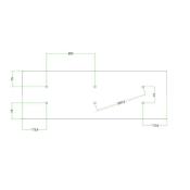 Kit rosace XXL rectangulaire à 6 trous et 6 trous latéraux - Pavillon