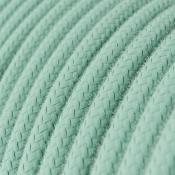 Câble rond - Tissu coton - Menthe au lait 