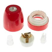 Douille E27 en porcelaine avec bague