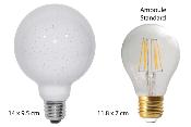 Ampoule LED culot à vis E27 - Effet ciel étoilé - 6W - 2700K - Diam 95mm